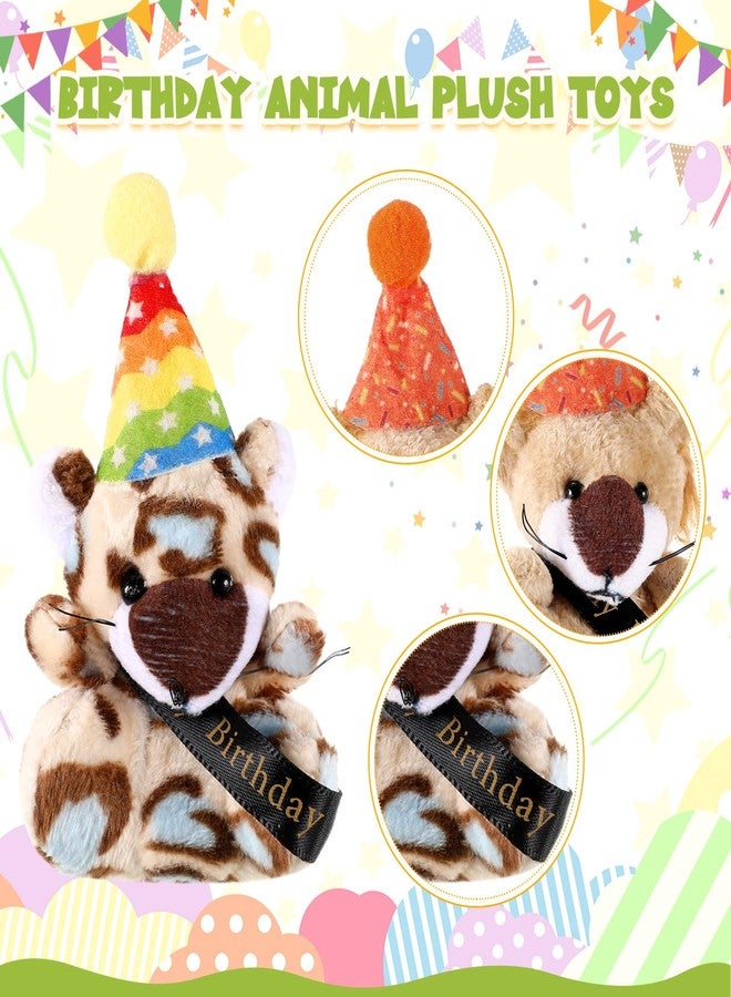 Seenelling Birthday Mini Plush Toy With Hats, Party Decor Stuffed Animal for Student Classroom Reward Gifts Goodie Bag Stuffers (24 Pcs) - Image 4